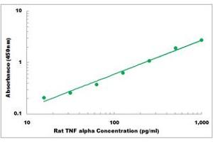 Representative Standard Curve (TNF alpha ELISA Kit)