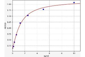 Typical standard curve (TEK ELISA Kit)