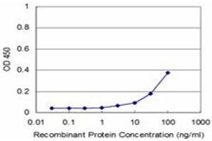 Detection limit for recombinant GST tagged MAGOH is approximately 3ng/ml as a capture antibody. (MAGOH antibody  (AA 1-110))