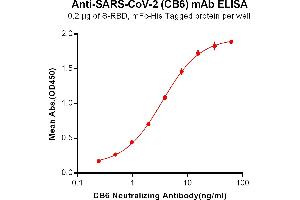 ELISA plate pre-coated by 2 μg/mL (100 μL/well) Human S-RBD, mFc-His tagged protein ABIN6961147, ABIN7042323 and ABIN7042324 can bind Anti-SARS-CoV-2 Neutralizing antibody in a linear range of 0. (Recombinant SARS-CoV-2 (CB6 Biosimilar) antibody)