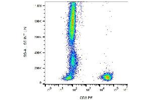 Surface staining of human peripheral blood cells with anti-human CD3 PE. (CD3 antibody  (PE))