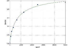 A typical standard curve (Huntingtin ELISA Kit)