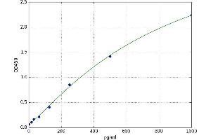 A typical standard curve (IL-8 ELISA Kit)