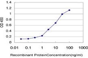 Detection limit for recombinant GST tagged UBE2J1 is approximately 0. (UBE2J1 antibody  (AA 9-118))