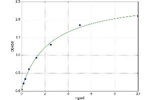 A typical standard curve (SIRT4 ELISA Kit)