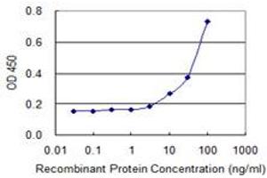 Detection limit for recombinant GST tagged SH3GL1 is 3 ng/ml as a capture antibody. (SH3GL1 antibody  (AA 12-119))