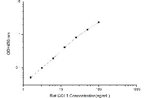 Typical standard curve (Collagen Type I ELISA Kit)