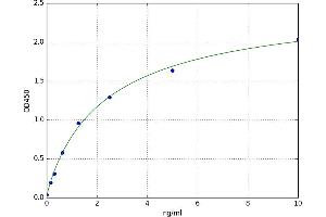 A typical standard curve (T-Bet ELISA Kit)