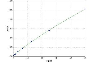 A typical standard curve (P4HA2 ELISA Kit)