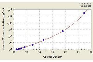 Typical standard curve (FTH1 ELISA Kit)