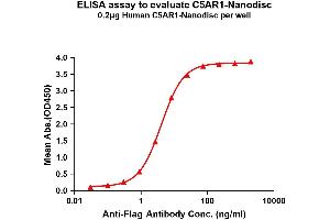 Elisa plates were pre-coated with Flag Tag C5AR1-Nanodisc (0. (C5AR1 Protein)