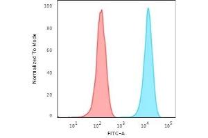 Flow Cytometric Analysis of Jurkat cells. (CD3 epsilon antibody)