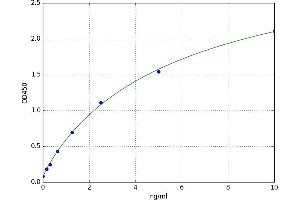 A typical standard curve (LAP3 ELISA Kit)