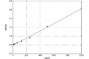 A typical standard curve (FGF23 ELISA Kit)