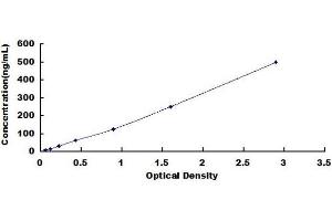 Typical standard curve (Lactate Dehydrogenase ELISA Kit)