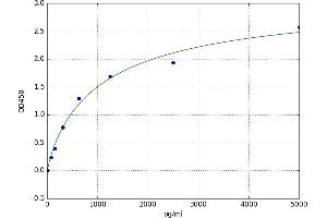 A typical standard curve (SORCS1 ELISA Kit)