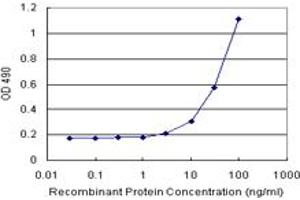 Sandwich ELISA detection sensitivity ranging from 3 ng/mL to 100 ng/mL. (DDC (Human) Matched Antibody Pair)